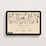 "Breakfast with Coffee" - Online Dinner and Cocktail Party Invitations in Milk Coffee by Catilustre - Desktop layout
