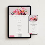 "floral party" - Online Dinner and Cocktail Party Invitations in Rose by Lori Wemple - Mobile + desktop layout