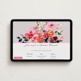 "floral party" - Online Dinner and Cocktail Party Invitations in Rose by Lori Wemple - Desktop layout