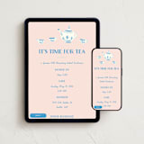 "China Tea Set" - Online Dinner and Cocktail Party Invitations in Blush by Ani Somi - Mobile + desktop layout