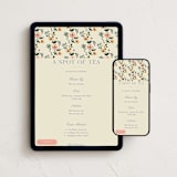 "Rustic Floral Print" - Online Dinner and Cocktail Party Invitations in Butter by Becky Nimoy - Mobile + desktop layout