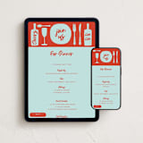 "Join us for Dinner" - Online Dinner and Cocktail Party Invitations in Pool by Zani van Zyl - Mobile + desktop layout