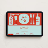 "Join us for Dinner" - Online Dinner and Cocktail Party Invitations in Pool by Zani van Zyl - Desktop layout
