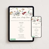 "Hook, Line, Party Time" - Online Dinner and Cocktail Party Invitations in Seashell by Sarah Rosenthal - Mobile + desktop layout