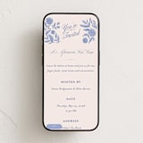 "Blue and White Carnations" - Online Dinner and Cocktail Party Invitations in Cobalt by 2birdstone - Mobile layout