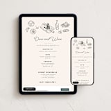 "Dine and Wine!" - Online Dinner and Cocktail Party Invitations in Latte by Sherley Ferreira - Mobile + desktop layout