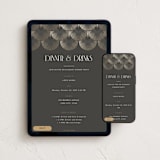 "Deco Drinks" - Online Dinner and Cocktail Party Invitations in Charcoal by Robert and Stella - Mobile + desktop layout
