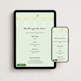 "It's Margarita Time" - Online Dinner and Cocktail Party Invitations in Lime by mo kelley - Mobile + desktop layout