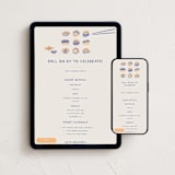 "Sushi Roll" - Online Dinner and Cocktail Party Invitations in Bluefin by Natalie Rae - Mobile + desktop layout