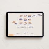 "Sushi Roll" - Online Dinner and Cocktail Party Invitations in Bluefin by Natalie Rae - Desktop layout