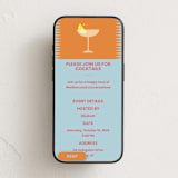 "It's Cocktail Time!" - Online Dinner and Cocktail Party Invitations in Peach by Janine Hunn Art - Mobile layout
