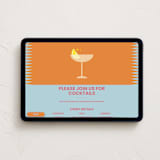 "It's Cocktail Time!" - Online Dinner and Cocktail Party Invitations in Peach by Janine Hunn Art - Desktop layout