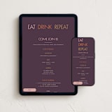 "Grown- ups" - Online Dinner and Cocktail Party Invitations in Aubergine by Heather Schertzer - Mobile + desktop layout