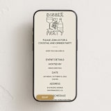 "Dinner Doodles" - Online Dinner and Cocktail Party Invitations in Bone by Inkblot Design - Mobile layout