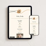 "Pasta Social Club" - Online Dinner and Cocktail Party Invitations in Crema by Ana Sharpe - Mobile + desktop layout