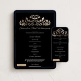 "Leafy Crest" - Online Dinner and Cocktail Party Invitations in Ebony by Anna Black - Mobile + desktop layout