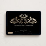 "Leafy Crest" - Online Dinner and Cocktail Party Invitations in Ebony by Anna Black - Desktop layout