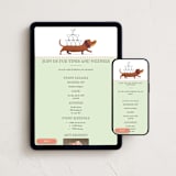 "Tinis and Weenies" - Online Dinner and Cocktail Party Invitations in Mint by Ashley Bird - Mobile + desktop layout
