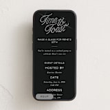 "Time to Toast" - Online Dinner and Cocktail Party Invitations in Eclipse by Sam Dubeau - Mobile layout