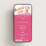 "Breakfast Club" - Online Dinner and Cocktail Party Invitations in Petal by The Fig Studio - Mobile layout