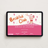 "Breakfast Club" - Online Dinner and Cocktail Party Invitations in Petal by The Fig Studio - Desktop layout