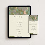 "Marbled Editorial" - Online Dinner and Cocktail Party Invitations in Sage by Leia Matt - Mobile + desktop layout