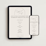 "Golden Ring" - Online Engagement Party Invitations in Champagne by Nicoletta Savod - Mobile + desktop layout