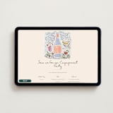 "Shindig" - Online Engagement Party Invitations in Champagne by Paper Sun Studio - Desktop layout