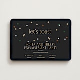 "let's toast" - Online Engagement Party Invitations in Midnight by Ellen Schlegelmilch - Desktop layout