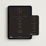 "Sparkled Toast" - Online Engagement Party Invitations in Cognac by Christie Garcia - Mobile + desktop layout