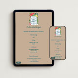 "Tropical Celebration" - Online Engagement Party Invitations in Kraft by Paper Sun Studio - Mobile + desktop layout