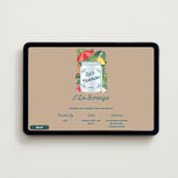 "Tropical Celebration" - Online Engagement Party Invitations in Kraft by Paper Sun Studio - Desktop layout