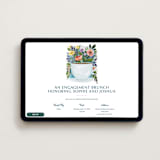 "Fresh Floral Brunch" - Online Engagement Party Invitations in Bouquet by Paper Sun Studio - Desktop layout