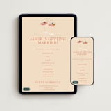 "Flower Cheers" - Online Engagement Party Invitations in Champagne by Baumbirdy - Mobile + desktop layout