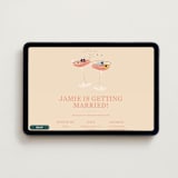 "Flower Cheers" - Online Engagement Party Invitations in Champagne by Baumbirdy - Desktop layout