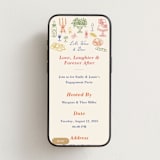 "Let's Wine & Dine" - Online Engagement Party Invitations in Pastel by Elly - Mobile layout