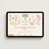 "Let's Wine & Dine" - Online Engagement Party Invitations in Pastel by Elly - Desktop layout