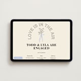 "Sealed" - Online Engagement Party Invitations in Linen by Baumbirdy - Desktop layout