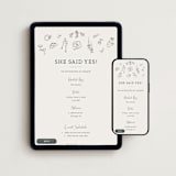 "Wedding Sketches" - Online Engagement Party Invitations in Mist by Baumbirdy - Mobile + desktop layout