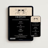 "To the Happy Couple" - Online Engagement Party Invitations in Buttercream by Zani van Zyl - Mobile + desktop layout