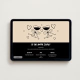 "To the Happy Couple" - Online Engagement Party Invitations in Buttercream by Zani van Zyl - Desktop layout