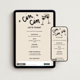 "Saluti" - Online Engagement Party Invitations in Ink by Ani Somi - Mobile + desktop layout