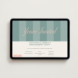"Cabana" - Online Engagement Party Invitations in Aqua by taylorVdesign - Desktop layout