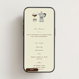 "Espresso" - Online Engagement Party Invitations in Cream by Jennifer Lew - Mobile layout