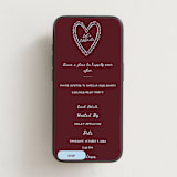 "Ink Chic" - Online Engagement Party Invitations in Merlot Sky by Sam Dubeau - Mobile layout