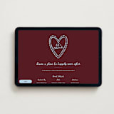 "Ink Chic" - Online Engagement Party Invitations in Merlot Sky by Sam Dubeau - Desktop layout