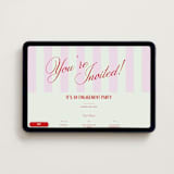 "Party Begins" - Online Engagement Party Invitations in Sherbet by Pixel and Hank - Desktop layout