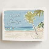 "Coastal Greetings" - Holiday Cards in Pool by Annie Montgomery - Folded Card