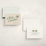"Vanilla Pine" - Holiday Cards in Vanilla by Erika Firm - Assembled