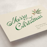 "Vanilla Pine" - Holiday Cards in Vanilla by Erika Firm - Detail